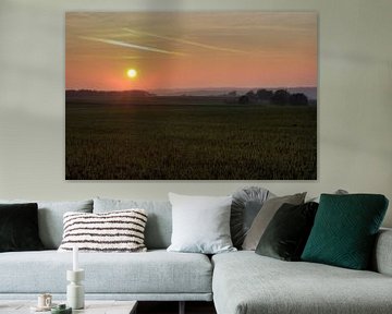 Sonnenuntergang Zuid Limburg von MSP Canvas