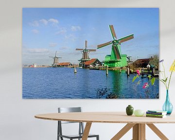 Windmills at the Zaanse Schans, Netherlands by Martin Stevens