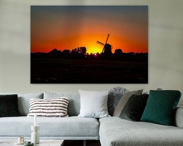 Sonnenuntergang über der Neckermühle von Jan van der Knaap