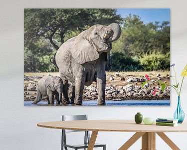 Voorbeeld van het werk in een kamer