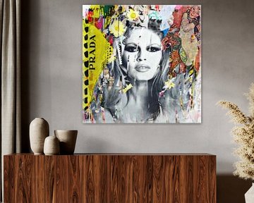 Brigitte Bardot Plakative Collage - Dadaismus - Nonsens van Felix von Altersheim