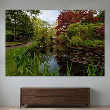 Japanese garden in bloom by Michiel Mos