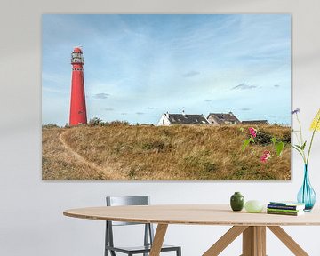 Vuurtoren Schiermonnikoog vanuit de duinen