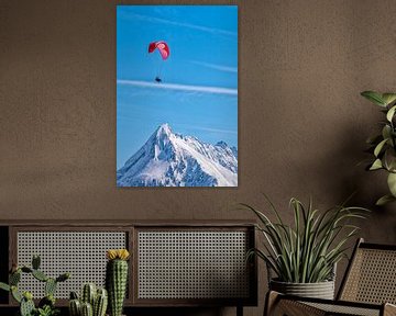 Paragliding above the mountains by Christa Thieme-Krus