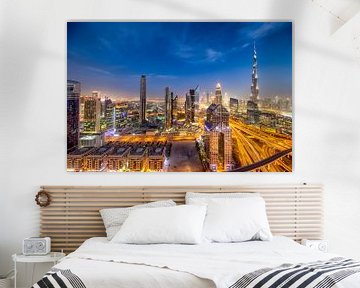 Burj Khalifa and Dubai International Financial Center by Rene Siebring