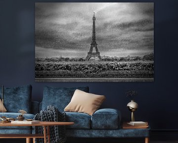 PARIJS eiffeltoren, in het regen-en Onweersbuien van Melanie Viola