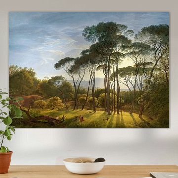 Italienische Landschaft mit Pinien - Hendrik Voogd von Lars van de Goor