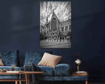 AMSTERDAM, Oude Kerk | zwart-wit van Melanie Viola