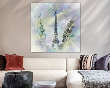 Pariser Flair | Aquarell Stil von Melanie Viola