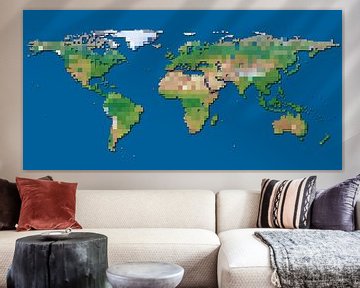 Wereldblokkenkaart van Frans Blok