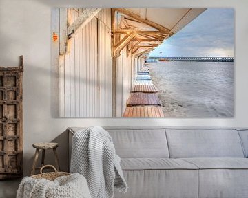 Beach hut at Belgian Coast