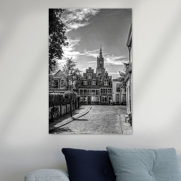 Havik en Bloemendalse Binnenpoort historisch Amersfoort zwartwit van Watze D. de Haan