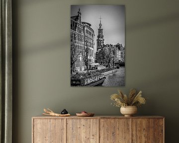 AMSTERDAM Munttoren | Monochrome sur Melanie Viola