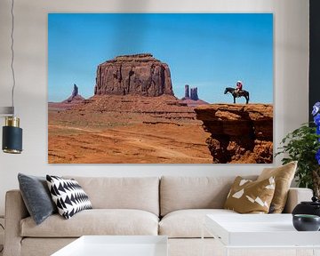Cowboy in Monument Valley by Gerard Van Delft
