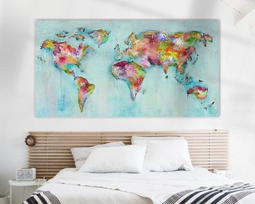 Paint World Map light von Atelier Paint-Ing
