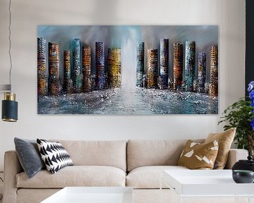 Skyline Stadt von Gena Theheartofart