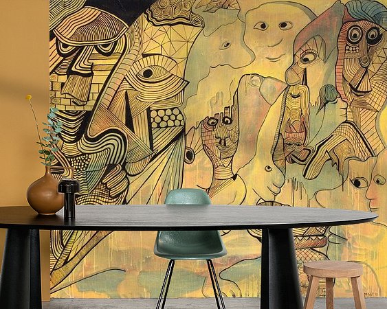 Voorbeeld van het werk in een kamer