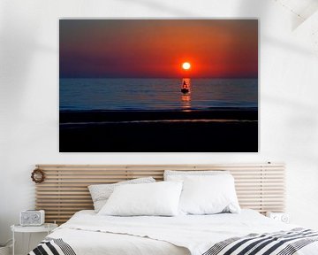 ondergaande zon in zeeland