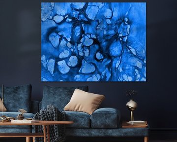 Zellen 2 - blau van Katrin Behr