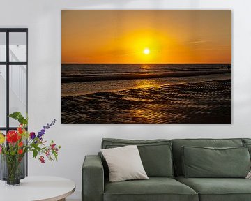 Sunset at the beach by Nel Diepstraten