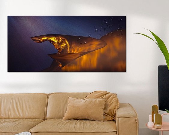 Voorbeeld van het werk in een kamer