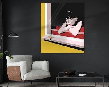 Voorbeeld van het werk in een kamer