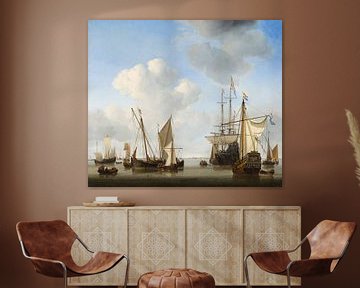 Ships at the Roadstead, Willem van de Velde the Younger