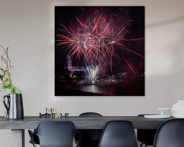 Vuurwerk bij Deventer van VOSbeeld fotografie