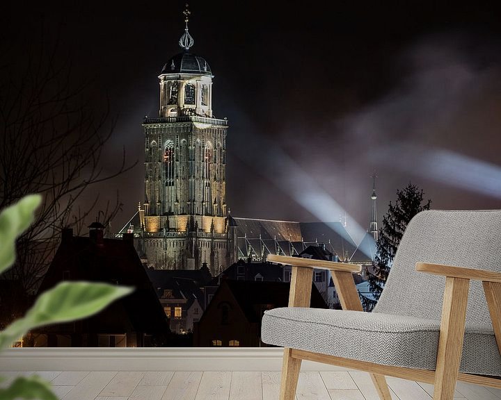 Sfeerimpressie behang: Deventer toren in de spotlights van VOSbeeld fotografie