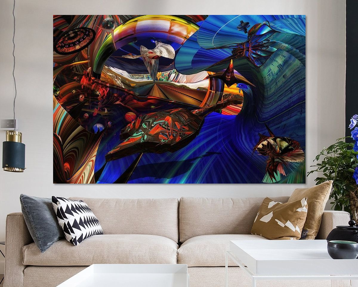 Voorbeeld van het werk in een kamer