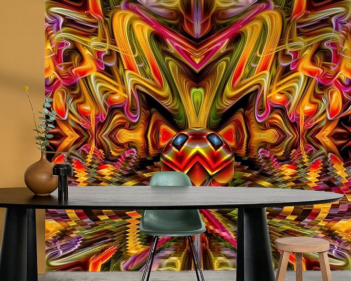 Sfeerimpressie behang: Shaping with colors van Holger Debek