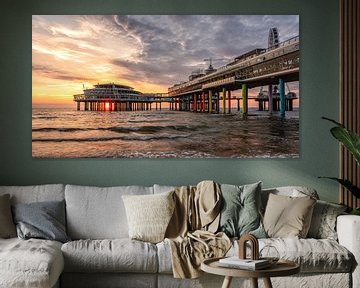 Sunset at the jetty by Photo Wall Decoration