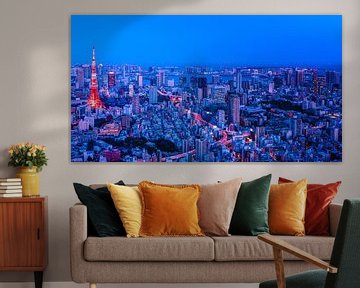 Tokyo in Red and Blue van Sander Peters Fotografie