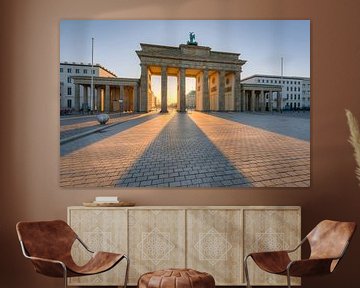 Morgens am Brandenburger Tor in Berlin