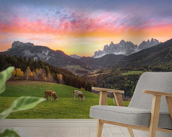 Voorbeeld van het werk in een kamer