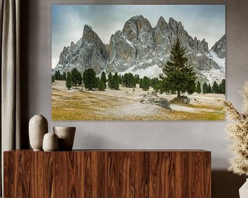 Geisler Dolomites in Val di Funes in South Tyrol by Michael Valjak