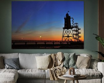 Lighthouse at sunset van Lex Schulte