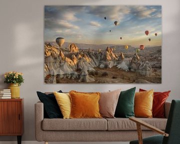 Luchtballonnen boven Cappadocië van Ruud Bakker
