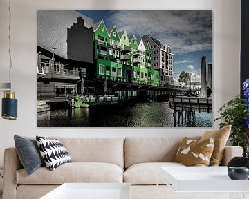Groene huizen in Zaandam