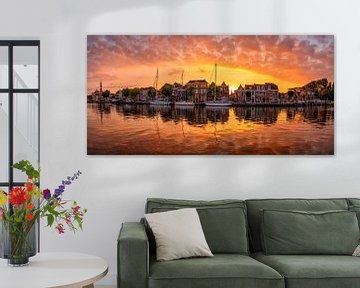 Panoramic sunset in Alkmaar van Costas Ganasos