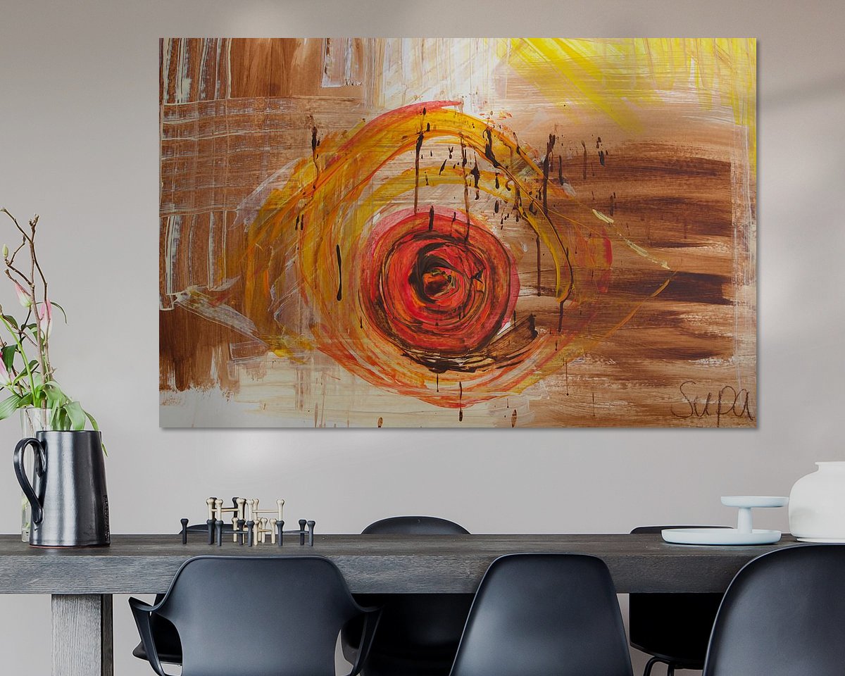 Voorbeeld van het werk in een kamer