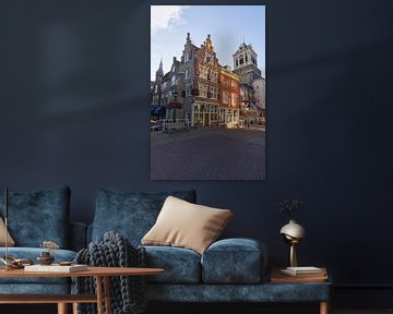 De Markt in Delft van Charlene van Koesveld