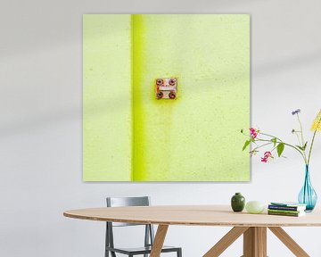Abstract van pastel groen op een roestig paneel von Texel eXperience
