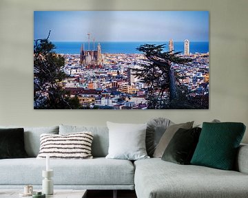 Barcelona - Skyline van Alexander Voss