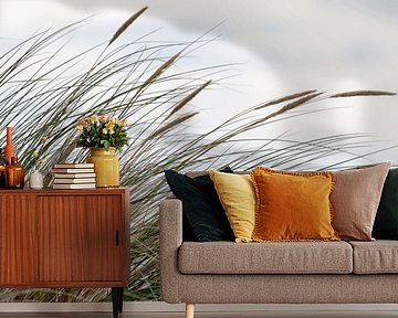 Dune grass on the beach by Miranda van Hulst