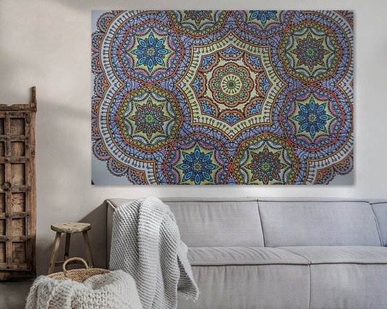 Voorbeeld van het werk in een kamer