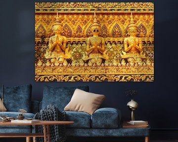 Detail of golden buddha van Ilya Korzelius