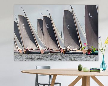 Skûtsje classique à la voile de frison Tjalk sur Sjoerd van der Wal Photographie