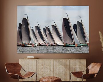 Skûtsje classique à la voile de frison Tjalk sur Sjoerd van der Wal Photographie