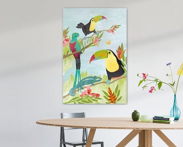 Oiseaux dans la jungle sur Karin van der Vegt